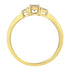 10K Yellow Gold 1/4 cttw 4-Prong Princess-Cut Diamond 3 Stone Ring Band (L-M Color, I1-I2 Clarity) - Evallys.com # #