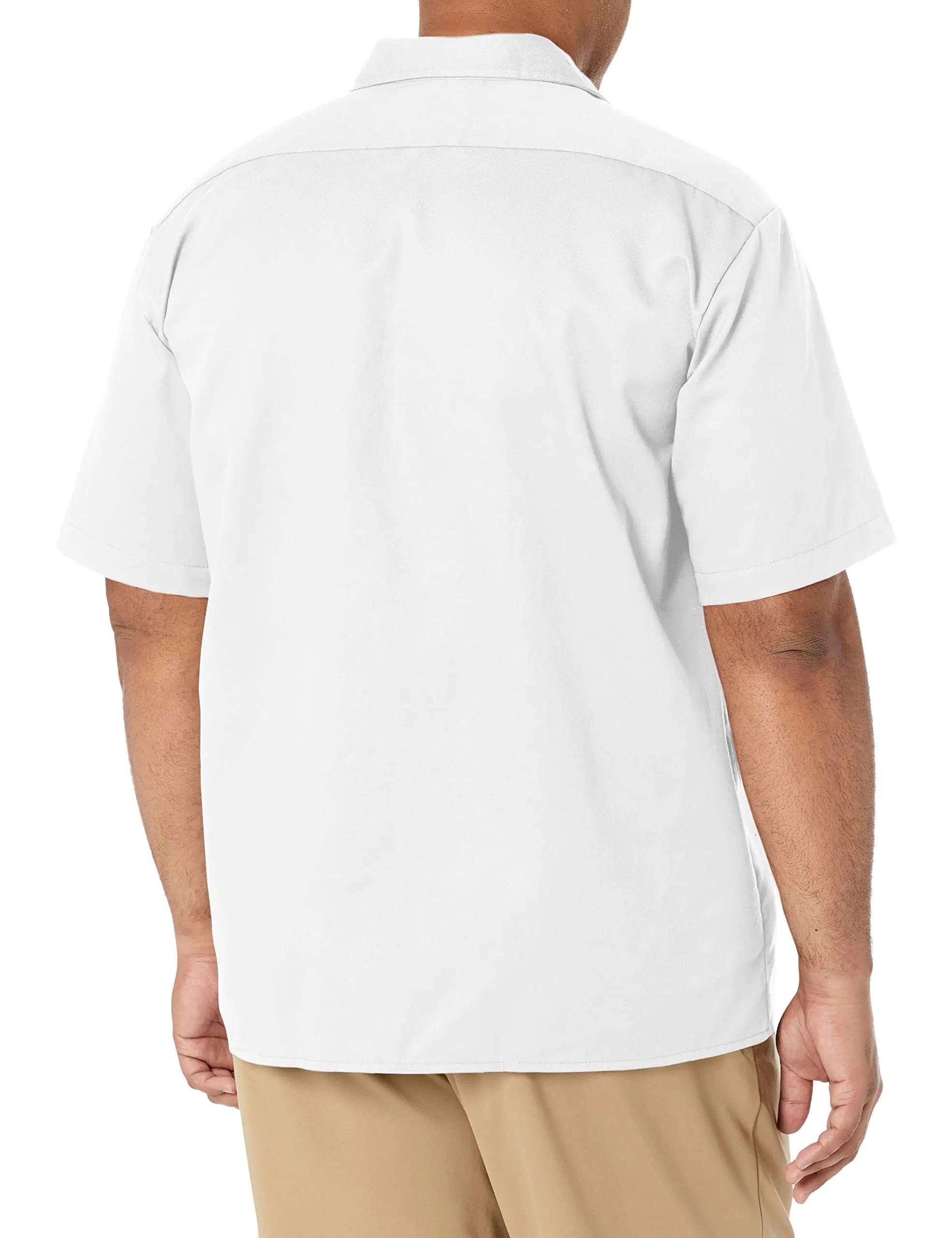 Dickies Men's Short-Sleeve Work Shirt Small White V1 - Evallys.com # #