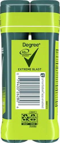 Degree Men Original Protection Antiperspirant Deodorant 48-Hour Sweat & Odor Protection Extreme Blast Antiperspirant For Men 2.7 oz, Twin Pack (Pack of 2) 8.1 Ounce (Pack of 4) - Evallys.com # #