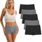 R RUXIA Women's Boyshort Panties Seamless Nylon Underwear Stretch Boxer Briefs 5 Pack X-Small B004 - Evallys.com # #