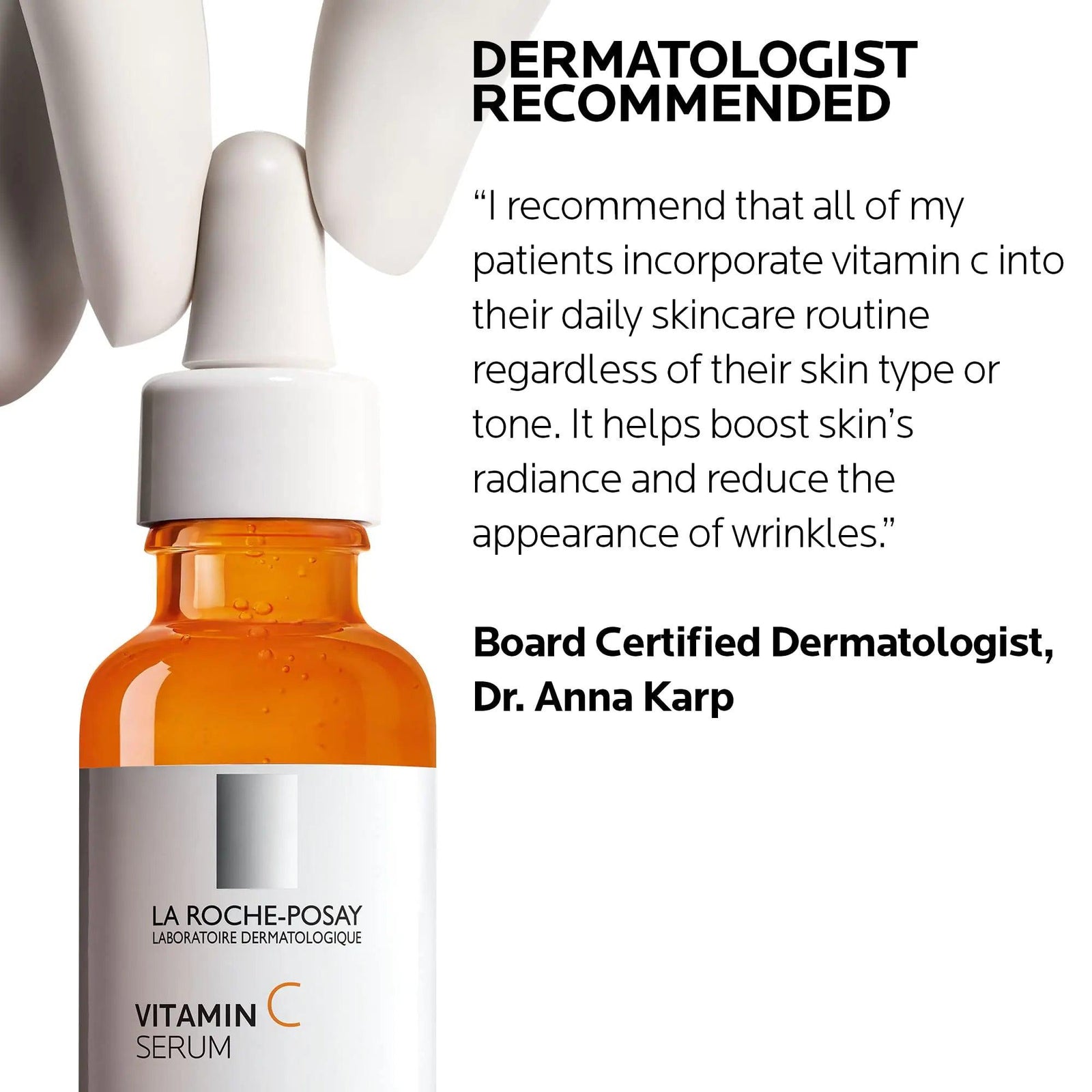 La Roche-Posay Pure Vitamin C Face Serum with Hyaluronic Acid & Salicylic Acid, Anti Aging Face Serum for Wrinkles & Uneven Skin Texture to Visibly Brighten & Smooth. Suitable for Sensitive Skin - Evallys.com