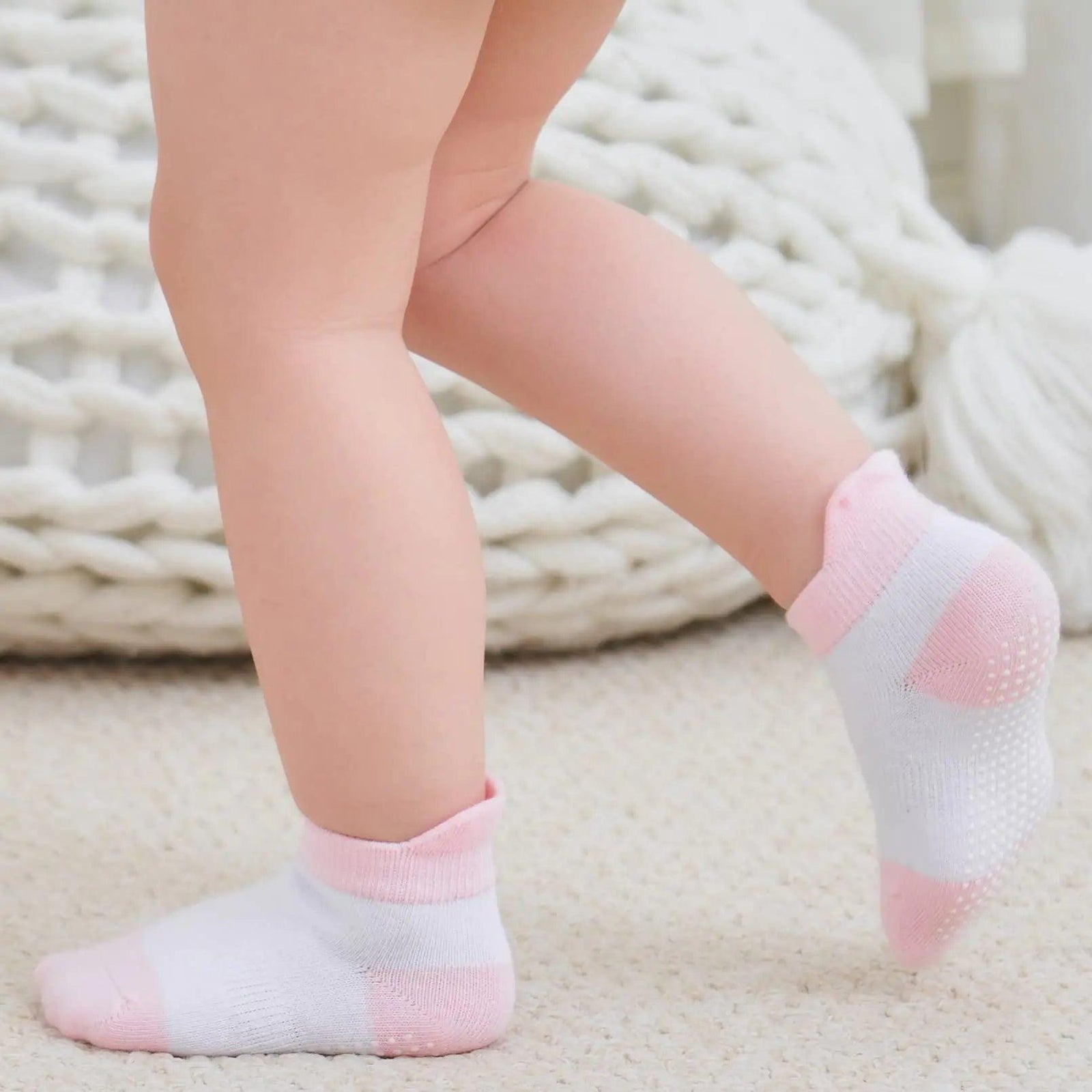 Zaples Baby Non Slip Grip Ankle Socks with Non Skid Soles for Infants Toddlers Kids Boys Girls 6-12 Months Mary Janes - 12 Pairs - Evallys.com # #