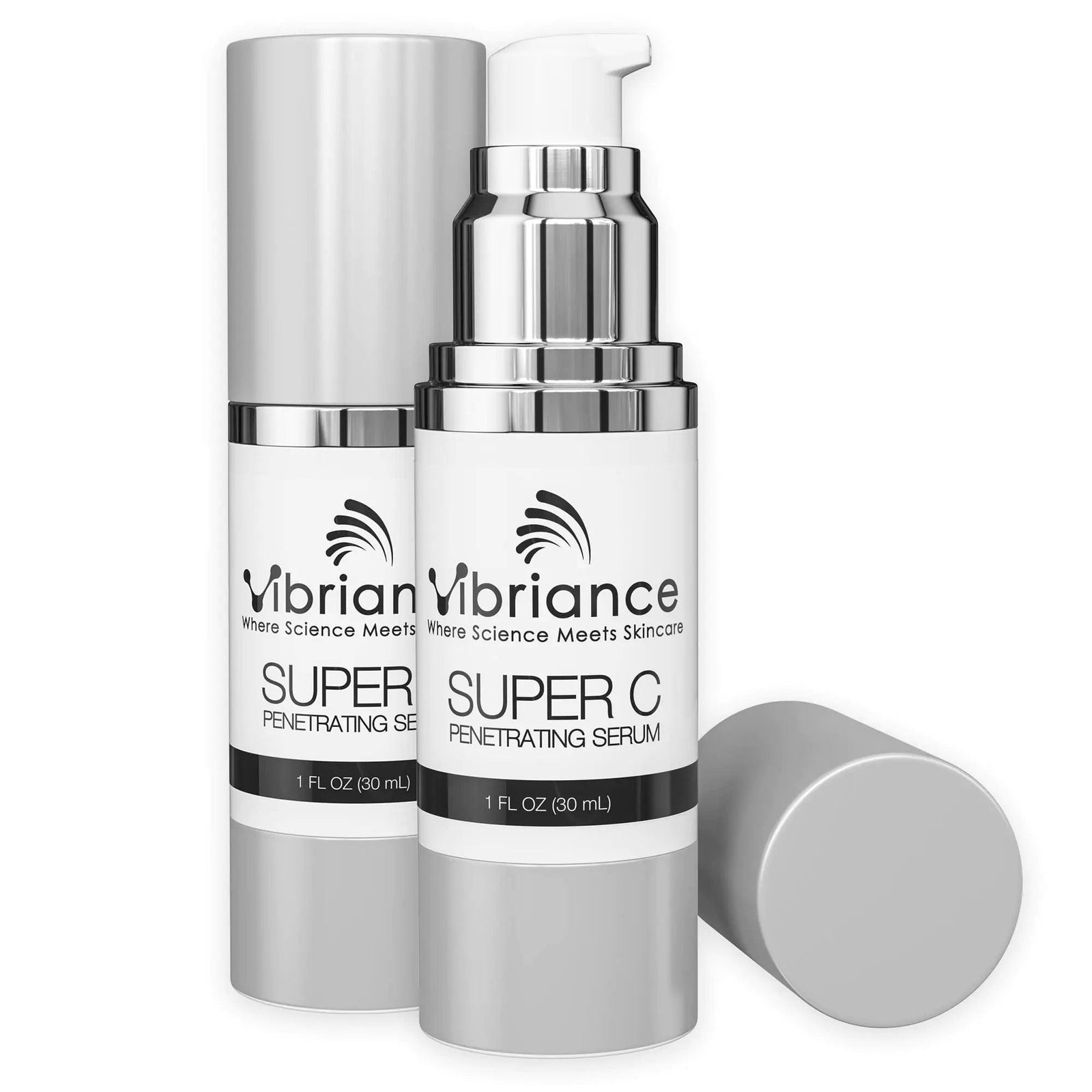 Vibriance Super C Serum for Mature Skin, Made in USA, All-In-One Formula Hydrates, Firms, Lifts, Smooths, Targets Age Spots, Wrinkles, Vitamin C Serum; 1 fl oz - Pack of 2 1 Fl Oz (Pack of 2) - Evallys.com # #