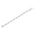 .925 Sterling Silver 2 1/2 Cttw Diamond Pear Shaped and Bezel Link Bracelet (I-J Color, I2-I3 Clarity) - 7.5 " - Evallys.com # #