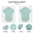 Womens Short Sleeve Casual Button Down Shirts Summer Soft Fashion Cotton Blouses Tops with Pocket Small Teal - Evallys.com # #