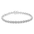 .925 Sterling Silver 1/4 Cttw Diamond 7" Open Circle Wheel Link Tennis Bracelet (I-J Color, I2-I3 Clarity) - Evallys.com # #