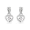 14K White Gold 1/6 Cttw Diamond Dangle Heart Stud Earrings (H-I, SI2-I1) - Evallys.com # #