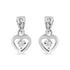 14K White Gold 1/6 Cttw Diamond Dangle Heart Stud Earrings (H-I, SI2-I1) - Evallys.com # #