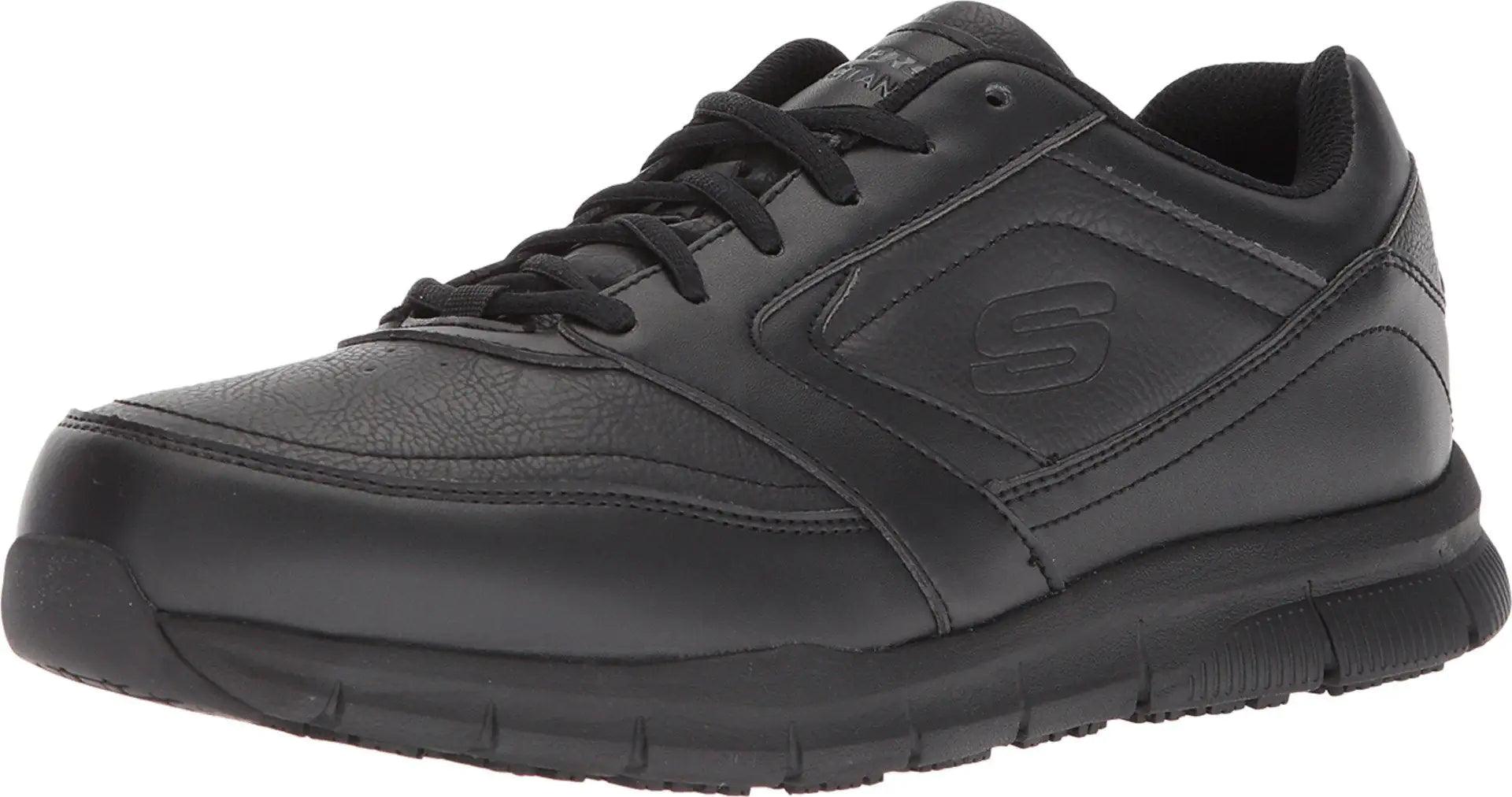 Skechers Men's Nampa Food Service Shoe 7.5 Wide Black - Evallys.com # #