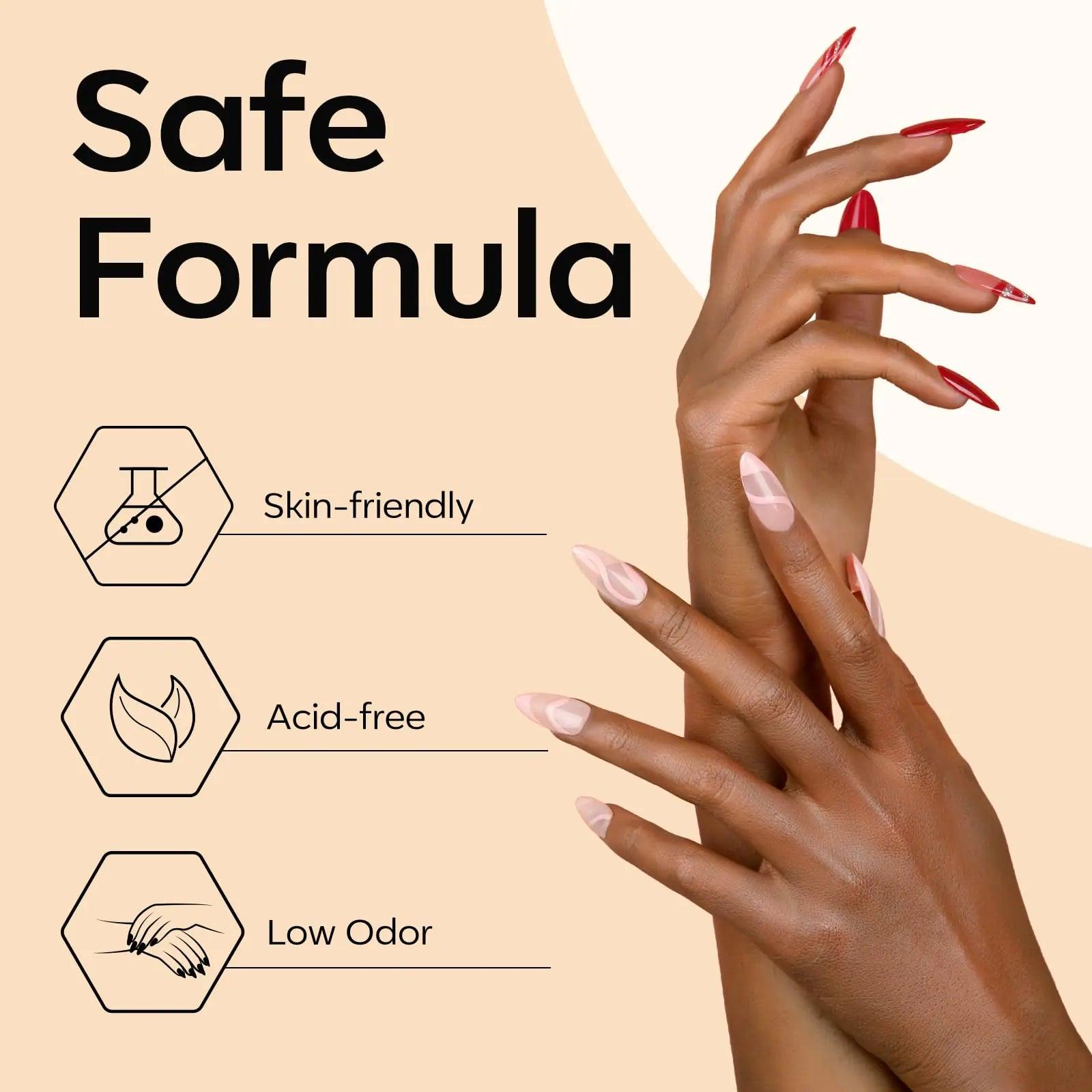 modelones 9 in One Nail Glue with Gel Top and Base Coat Gel Nail Kit, No Wipe Base Coat Long Lasting Glossy Top Coat 3Pcs Gel Nail Glue for Nail Tips, Blooming Gel, Rhinestone Glue A2-3pcs Nail Glue - Evallys.com # #