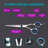 Stainless Steel Hair Cutting Scissors 6.5 Inch Hairdressing Razor Shears Professional Salon Barber Haircut Scissors, One Comb Included, Home Use for Man Woman Adults Kids Babies - Evallys.com # #