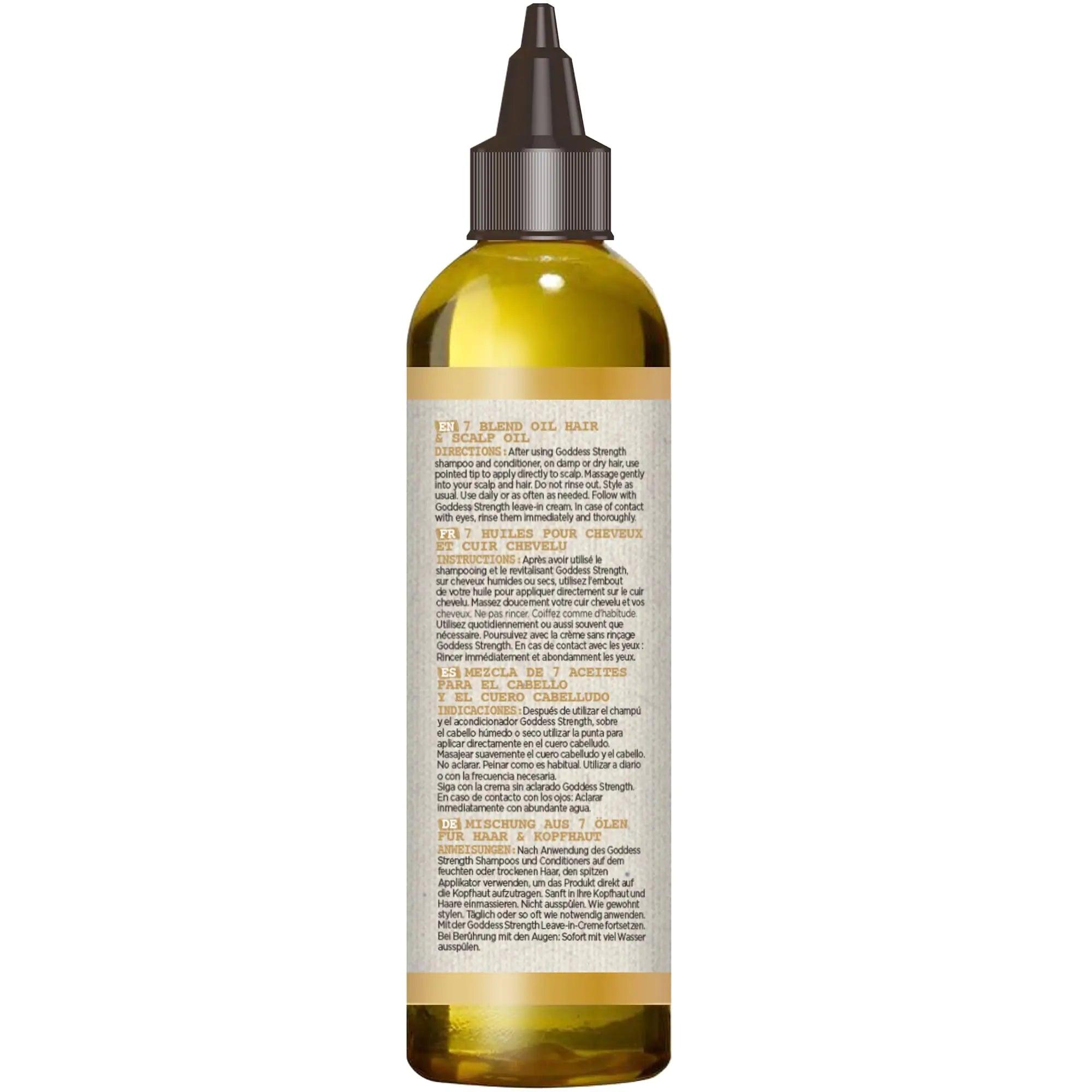 Carol's Daughter Goddess Strength 7 Oil Blend Scalp and Hair Oil for Wavy, Coily and Curly Hair, Hair Treatment Serum with Castor Oil for Weak Hair, 4.2 Fl Oz - Evallys.com # #