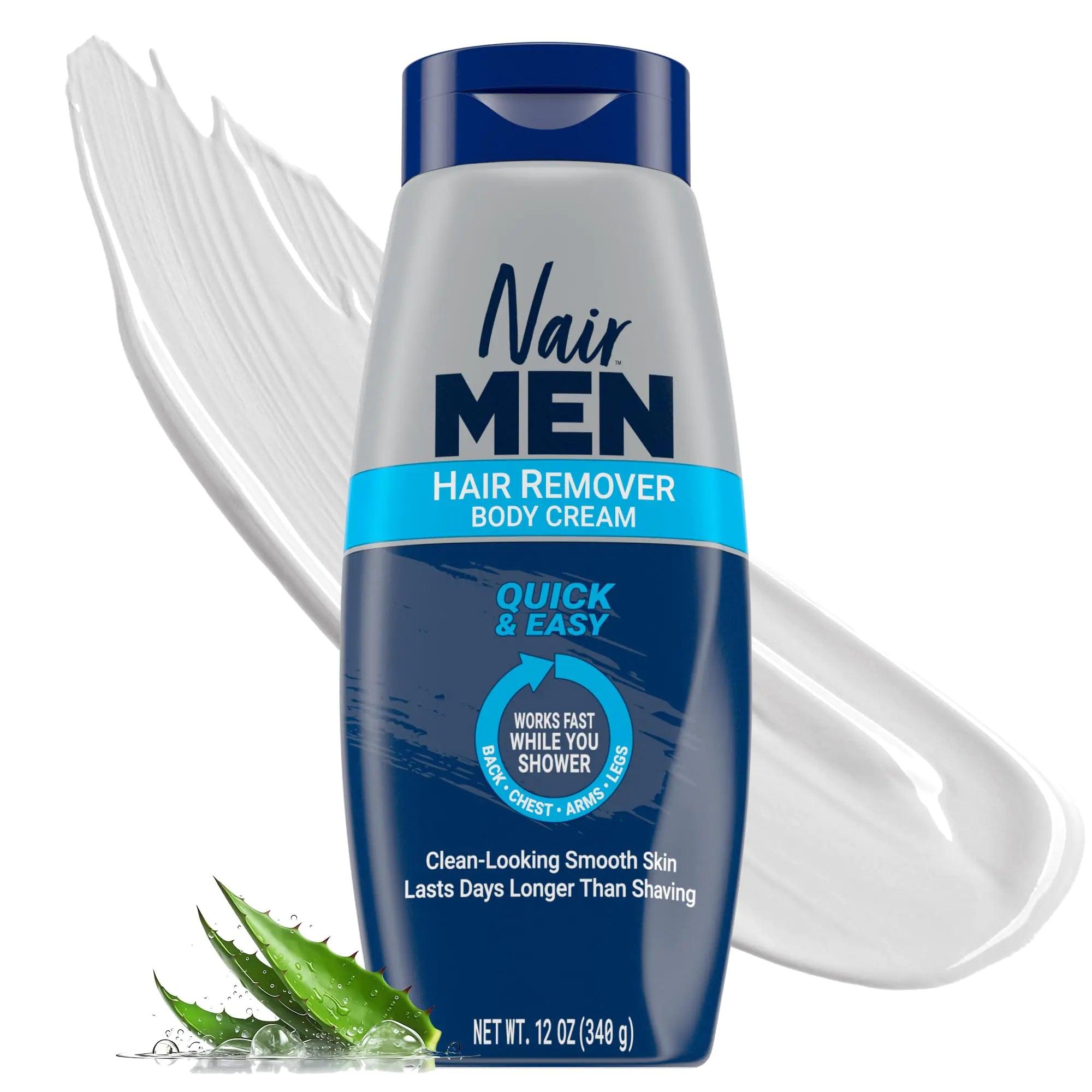 Nair Men Hair Remover Body Cream, Manscape for Smooth Skin for Days, Coarse Hair Removal, 12 oz - Evallys.com # #