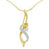 Espira 10K Yellow Gold 1/20 cttw Round Cut Diamond Accent Swirl Pendant Necklace (H-I, I1-I2) - Evallys.com # #