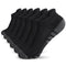 Airacker Ankle Athletic Running Socks Cushioned Breathable Low Cut Sports Tab Socks for Men and Women (6 Pairs) 9-12 Cotton Black - Evallys.com # #