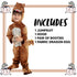 Spooktacular Creations Realistic T-rex Costume Outfit Dinosaur Jumpsuit with Egg for Kids Toddler Halloween Dress-up Party Bronze 3T(3-4 yrs) - Evallys.com # #