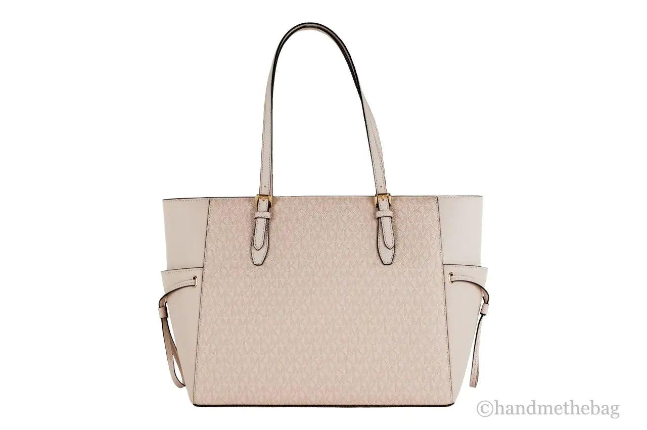 Michael Kors Gilly Large Dark Powder Blush PVC Travel Drawstring Tote Handbag - Evallys.com # #