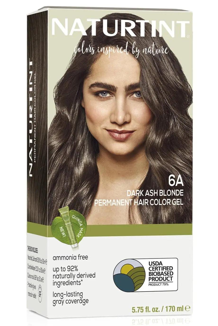 Naturtint 6A Dark Ash Blonde Permanent Hair Color (Pack of 1), Ammonia Free, Vegan, Cruelty Free, up to 100% Gray Coverage, Long Lasting Results (Packaging may vary) - Evallys.com # #