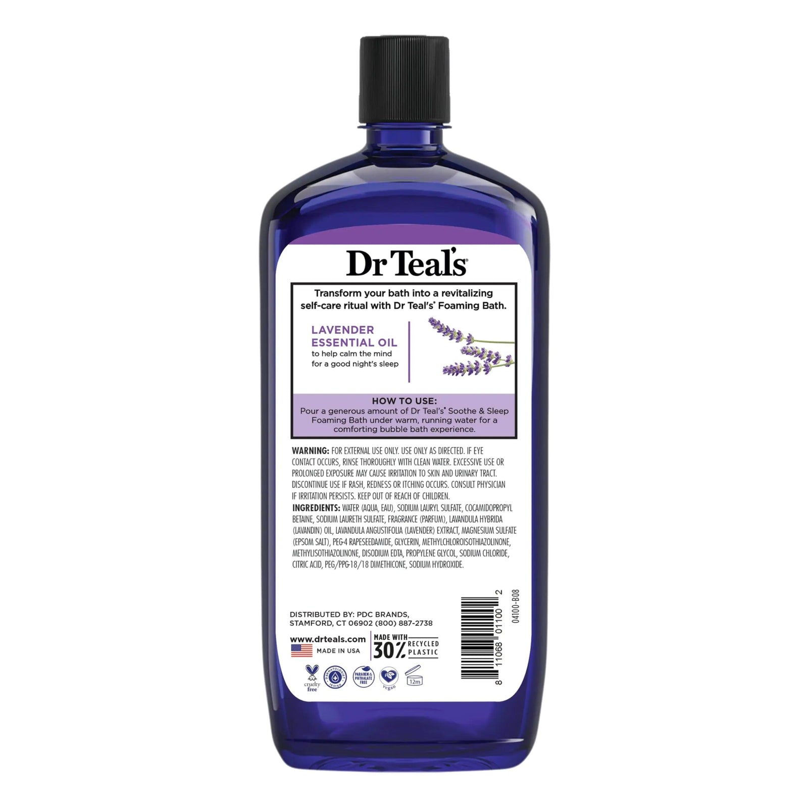 Dr Teal's Foaming Bath with Pure Epsom Salt, Soothe & Sleep with Lavender, 34 fl oz (Pack of 4) (Packaging May Vary) - Evallys.com # #