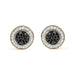 Men's 10K Yellow Gold 1/3 Cttw White and Black Treated Diamond Earring (Black / I-J Color, I2-I3 Clarity) - Evallys.com # #