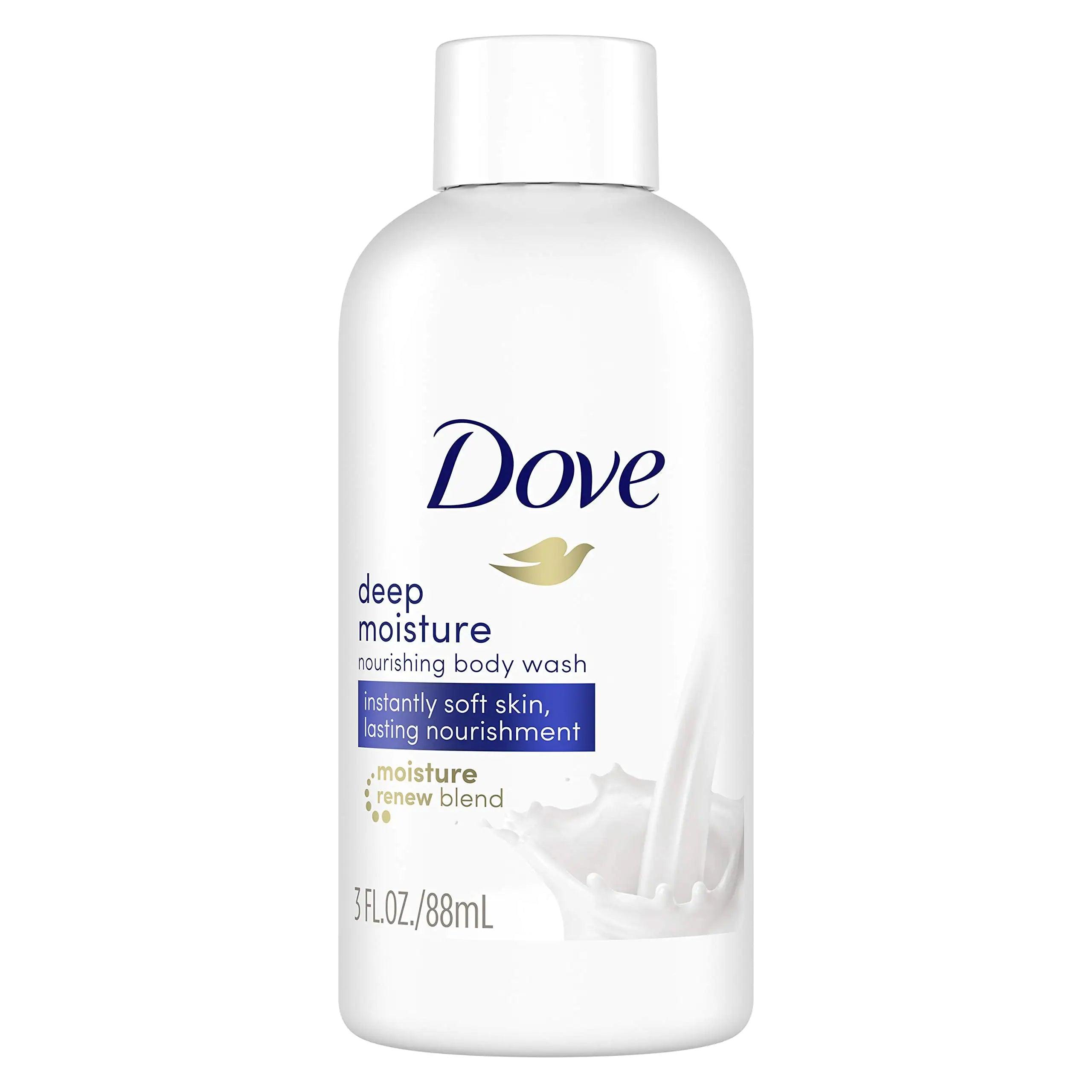 Dove Body Wash Deep Moisture, 72 Oz, Pack of 24 Fragranced 3 Fl Oz (Pack of 24) - Evallys.com # #