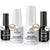 Beetles Top Coat Base Gel & Nail Glue Set-3Pcs No Wipe Top Coat & Base Coat with 5 In 1 Nail Glue Shine Effect Long Lasting Soak Off Uv Light Lamp Diy Home for Women Girls 1-Top Base and Nail Glue - Evallys.com # #