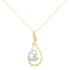 Espira 10K Two-Tone Yellow & White 1/6 Cttw Brilliant-Cut Diamond Layered Spiral 18" Pendant Necklace (H-I Color, I2-I3 Clarity) - Evallys.com # #