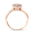 10K Rose Gold 3/8 Cttw Round-Cut Diamond Pear Promise Ring (I-J Color, I2-I3 Clarity) - Evallys.com # #