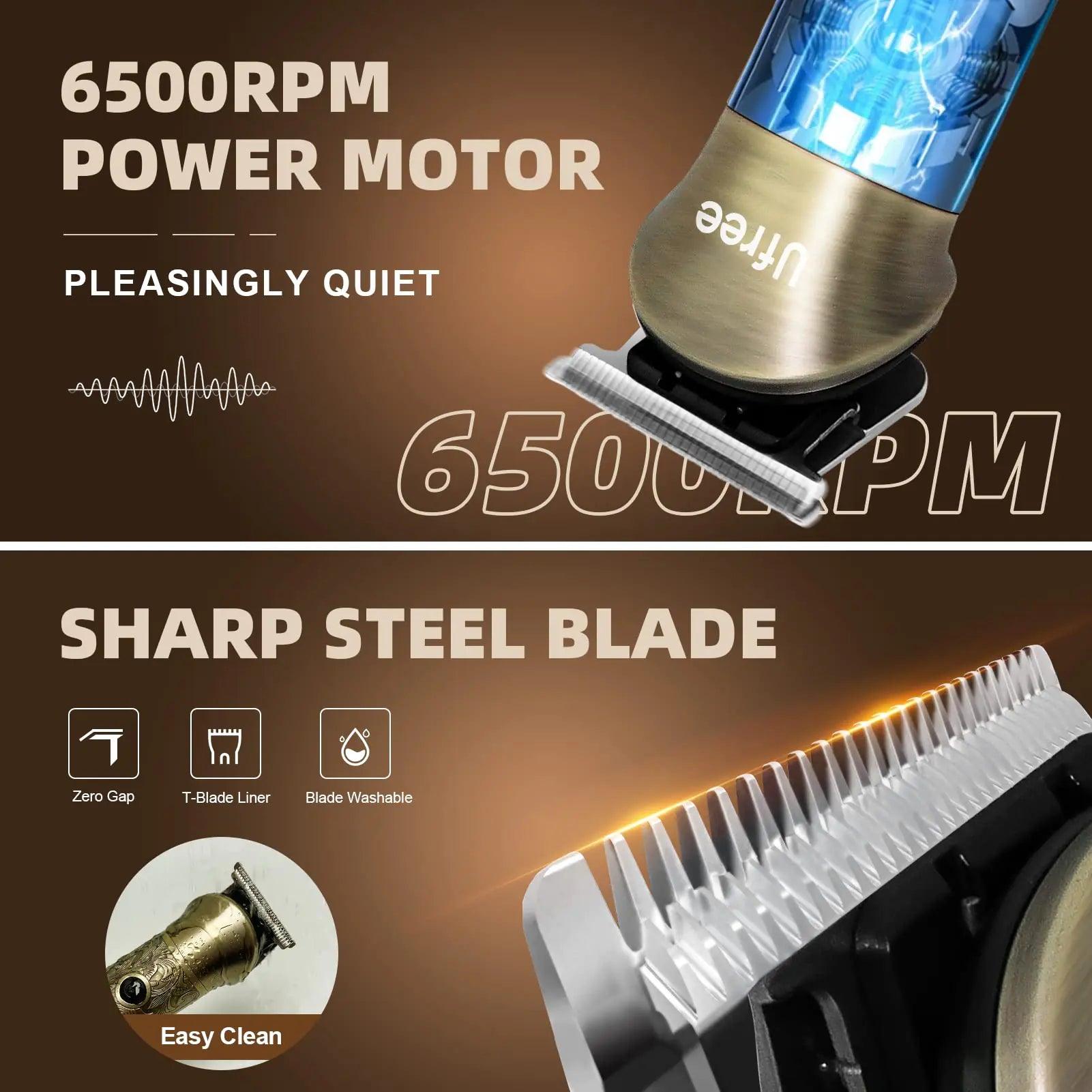 Ufree Beard Trimmer for Men, Cordless Hair Clippers, Electric Razor Shavers for Men, Shaving Kit for Mustache Body Nose Ear Hair Facial, 7 in 1 Beard Grooming Kit Fathers Gifts for Dad - Evallys.com # #