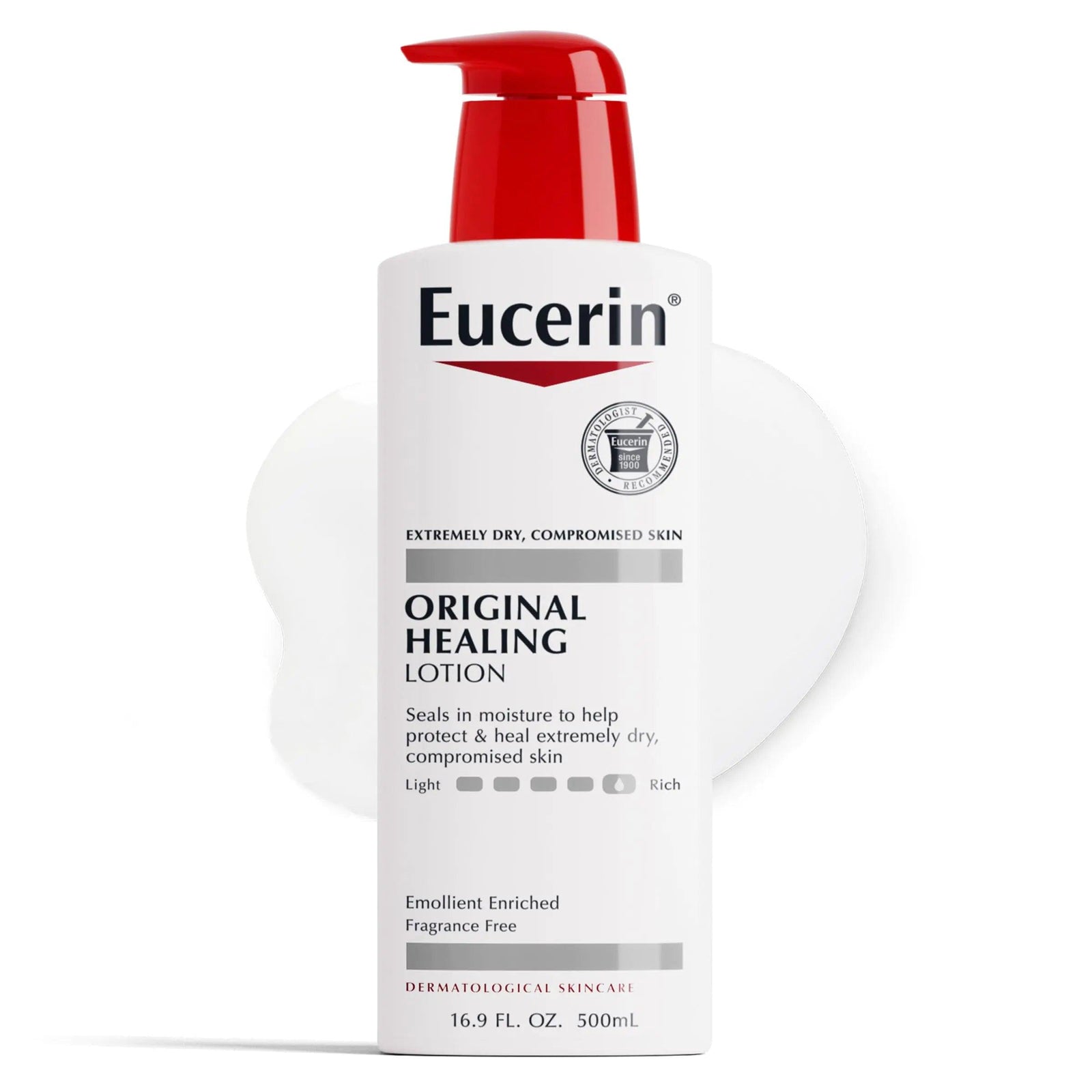 Eucerin Original Healing Rich Body Lotion for Extremely Dry, Compromised Skin, Emollient Enriched Body Moisturizer, 16.9 Fl Oz Bottle - Evallys.com # #