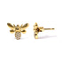 10K Yellow Gold Diamond Accented Bumble Bee Stud Earring (H-I Color, I1-I2 Clarity) - Evallys.com # #