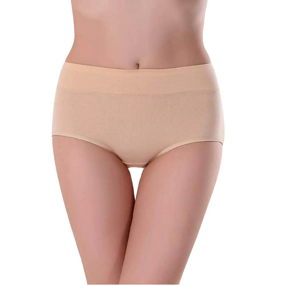 Womens Underwear,Cotton Mid Waist No Muffin Top Full Coverage Brief Ladies Panties Lingerie Undergarments for Women Multipack Small Multi-h-5 Pack - Evallys.com # #