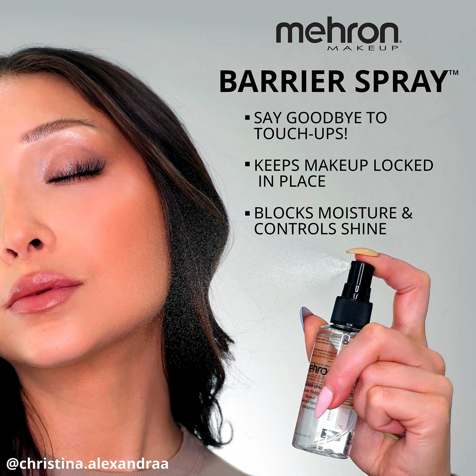 Mehron Makeup Barrier Spray | Setting Spray for Makeup | Makeup Setting Spray for Face 2 fl oz (60 ml) 2 Fl Oz (Pack of 1) - Evallys.com # #