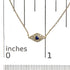 10K Yellow Gold Blue Sapphire and Diamond Accented Evil Eye 18" Inch Pendant Necklace (H-I Color, I1-I2 Clarity) - Evallys.com # #