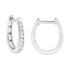 10K White Gold 1/4 Cttw Channel Set Diamond Hoop Earrings (I-J Color, I3 Clarity) - Evallys.com # #