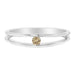 10K White Gold Treated Champagne Diamond Promise Ring (1/10 cttw, Champagne Color, I2-I3 Clarity) - Evallys.com # #