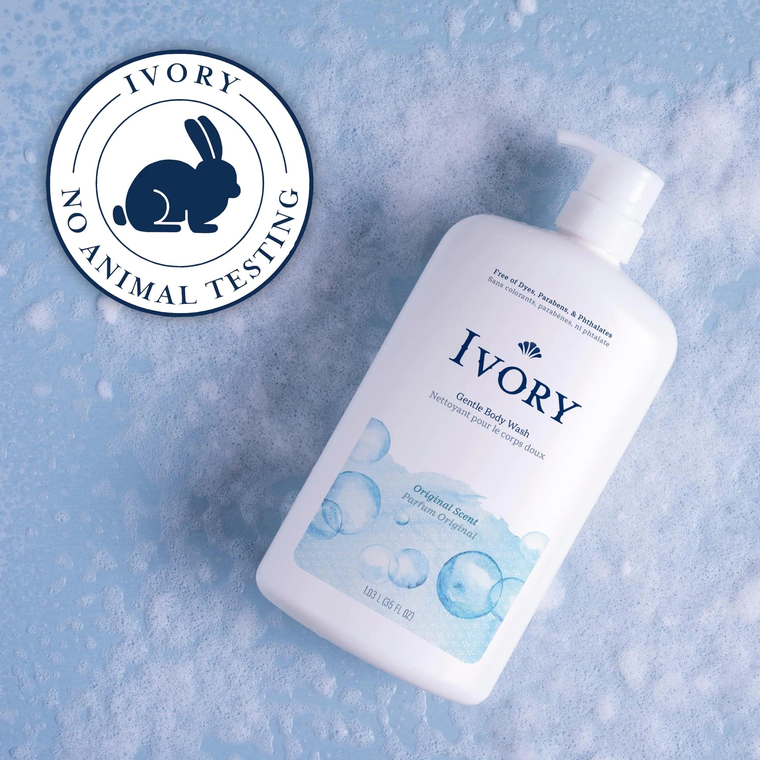 Ivory Gentle Body Wash, Designed for the Whole Family, Free of Dyes Heavy Perfumes Parabens Phthalates & Silicones, Original Scent, 35 oz 35 Fl Oz (Pack of 1) - Evallys.com # #