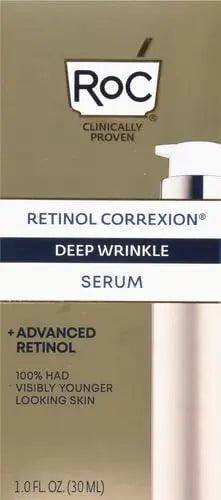 RoC Retinol Correxion Deep Wrinkle Retinol Face Serum with Ascorbic Acid, Daily Anti-Aging Skin Care Treatment for Fine Lines, Dark Spots, Acne Scars, 1 Ounce (Packaging May Vary) - Evallys.com # #