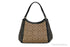 Coach (C6831) Kristy Medium Signature Khaki Brown Block Canvas Shoulder Handbag - Evallys.com # #