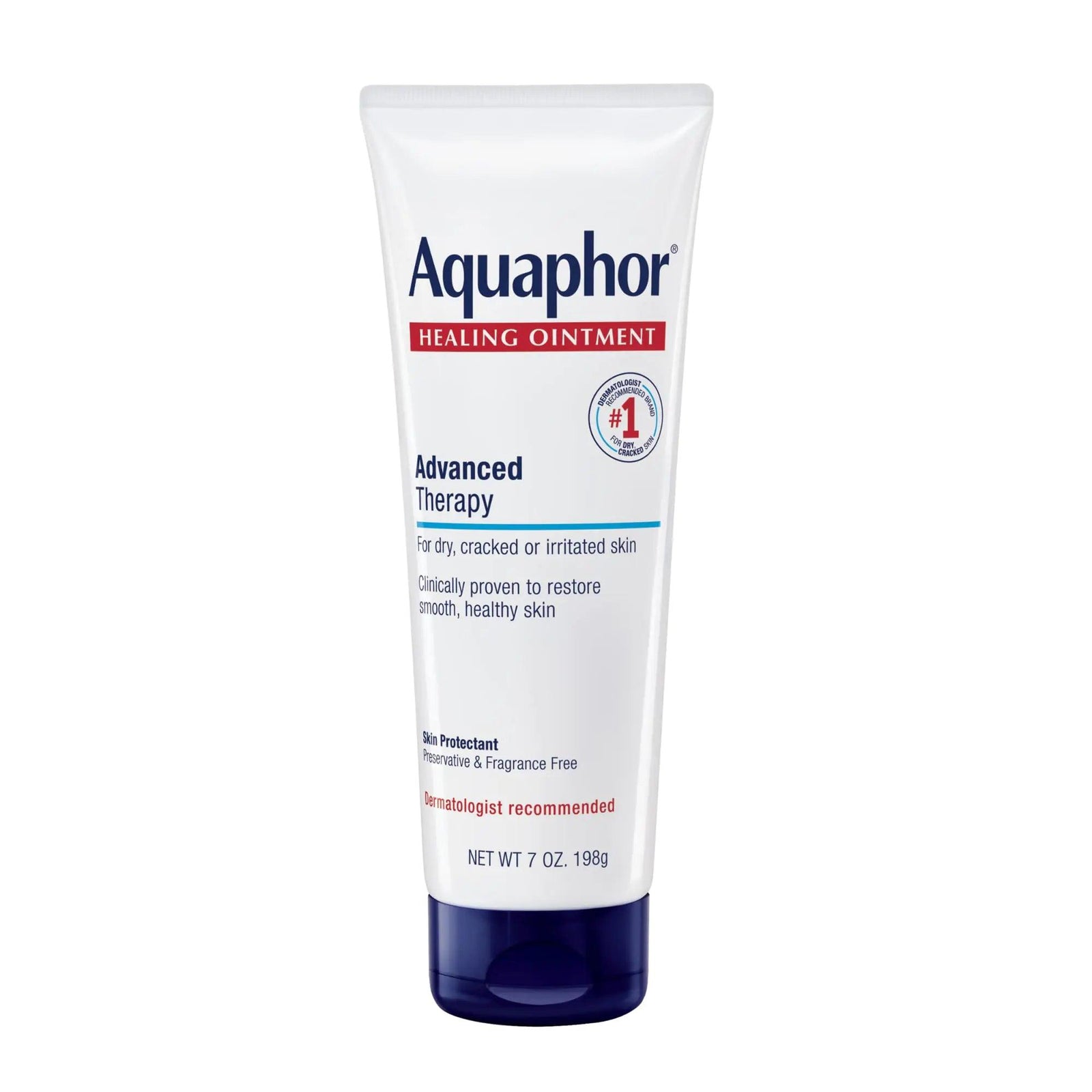 Aquaphor Healing Ointment Advanced Therapy Skin Protectant, Body Moisturizer for Dry Skin, Minor Cuts and Burns, Dry Cuticles, Cracked Heels, Hands and Lips, 7 Oz Tube - Evallys.com # #