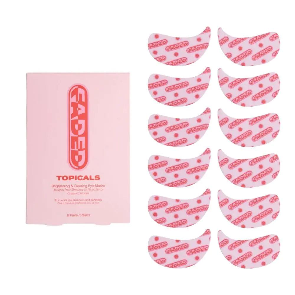 Topicals Faded Brightening Under Eye Masks | Patches to Depuff, Hydrate, Brighten and Cool | Reduce Dark Circles and Fine Lines | Contains Kojic Acid, Caffeine and Niacinamide (Set of 6) - Evallys.com # #