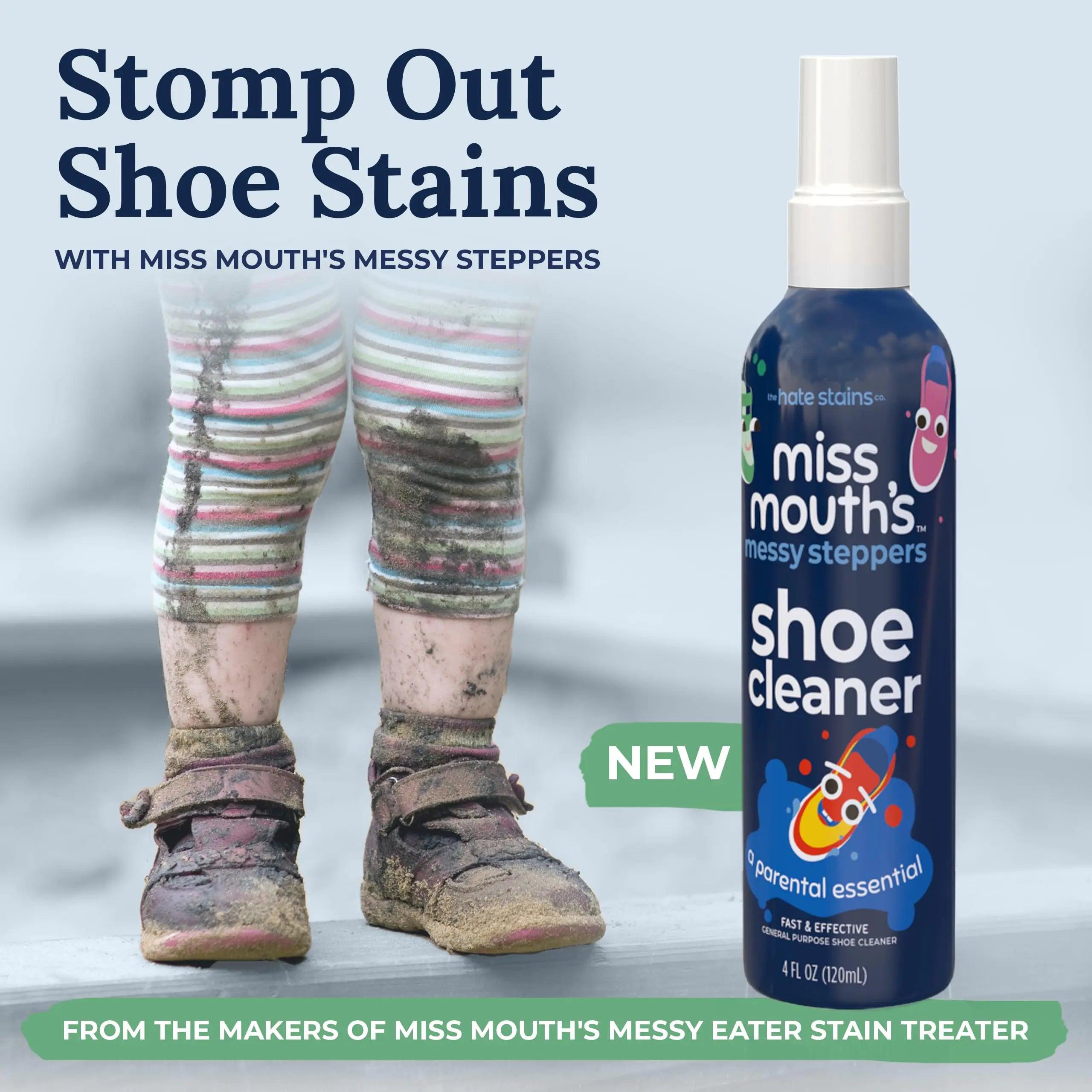 Miss Mouth's Messy Steppers Shoe Cleaner Kit - Sneaker Cleaner from the makers of Miss Mouth's Messy Eater Stain Treater Spray(3pack) - Evallys.com # #