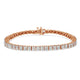 .925 Sterling Silver 1.0 Cttw Diamond Square Frame Miracle-Set Tennis Bracelet (I-J Color, I3 Clarity) - 8" - Evallys.com
