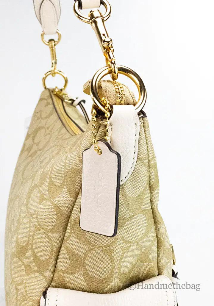 Coach Pennie Light Khaki Chalk Signature Coated Canvas Handbag - Evallys.com # #