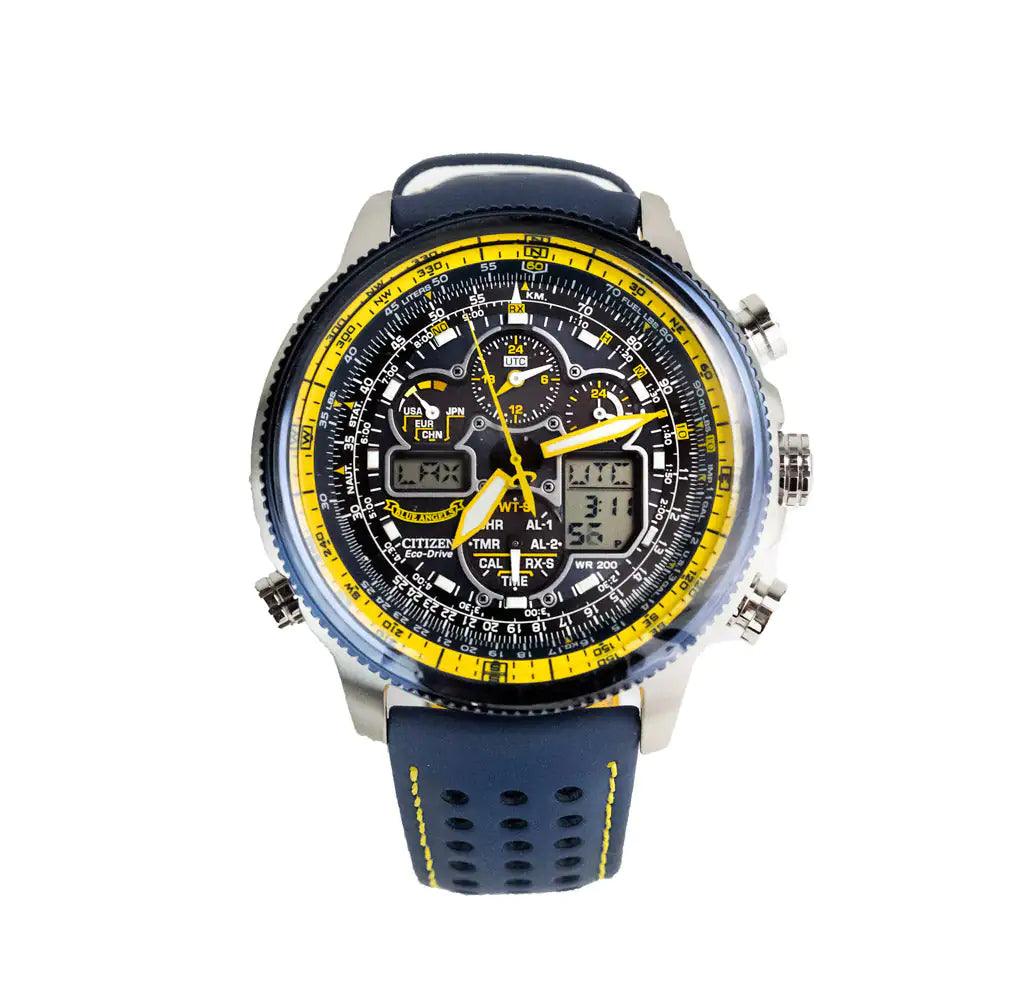 Citizen (JY8031-05L) Promaster Sky Series Blue Angels Leather Strap Watch - Evallys.com # #