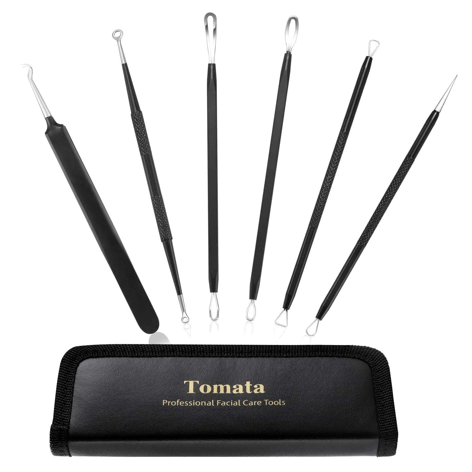 Blackhead Remover Pimple Popper Tool Kit - (6 Piece Kit) - Professional Stainless Pimples Comedone Extractor Removal Tool - Evallys.com # #