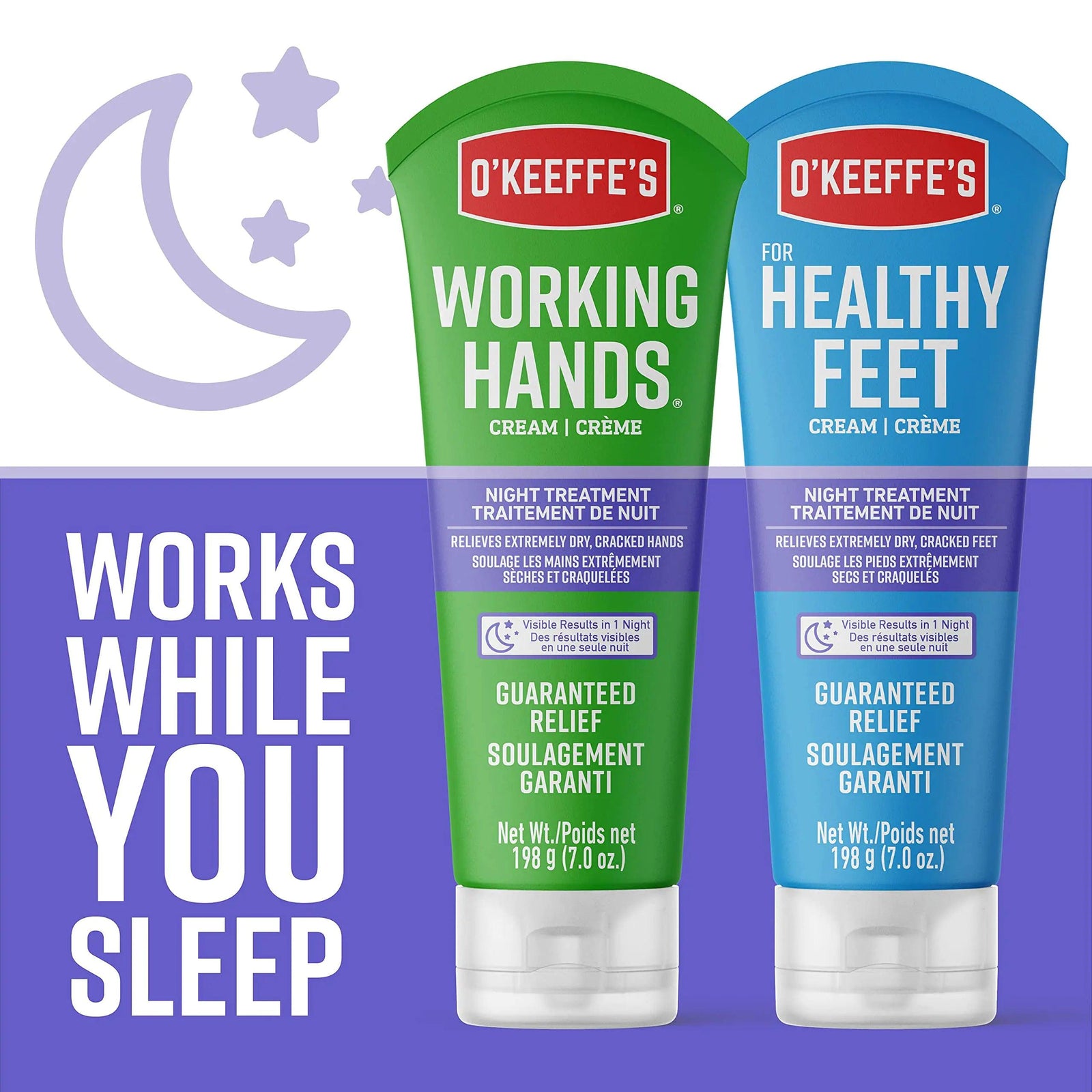 O'Keeffe's Working Hands Night Treatment Hand Cream; 7 oz Tube; (Pack of 2) 2 - Pack - Evallys.com # #