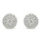 10K White Gold Diamond Cluster Stud Earrings (1 cttw, I-J Color, I2-I3 Clarity) - Evallys.com # #