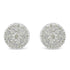 10K White Gold Diamond Cluster Stud Earrings (1 cttw, I-J Color, I2-I3 Clarity) - Evallys.com # #