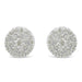 10K White Gold Diamond Cluster Stud Earrings (1 cttw, I-J Color, I2-I3 Clarity) - Evallys.com # #